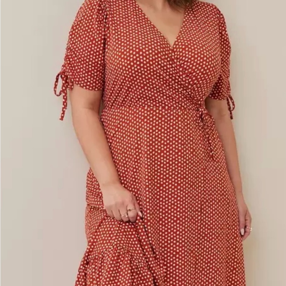 Midi wrap dress plus size